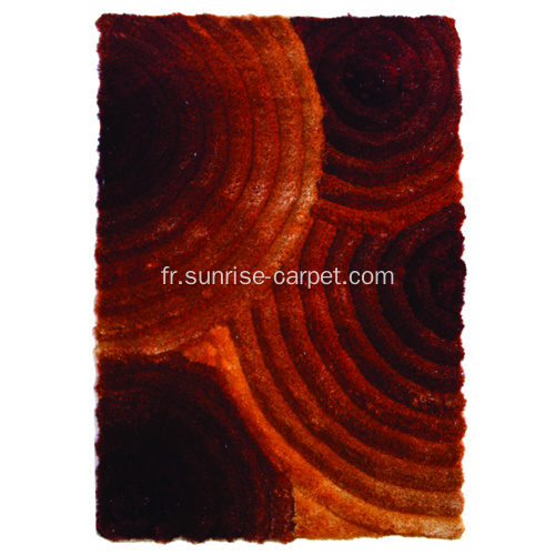 Polyester rouge & Orange couleur tapis 3D